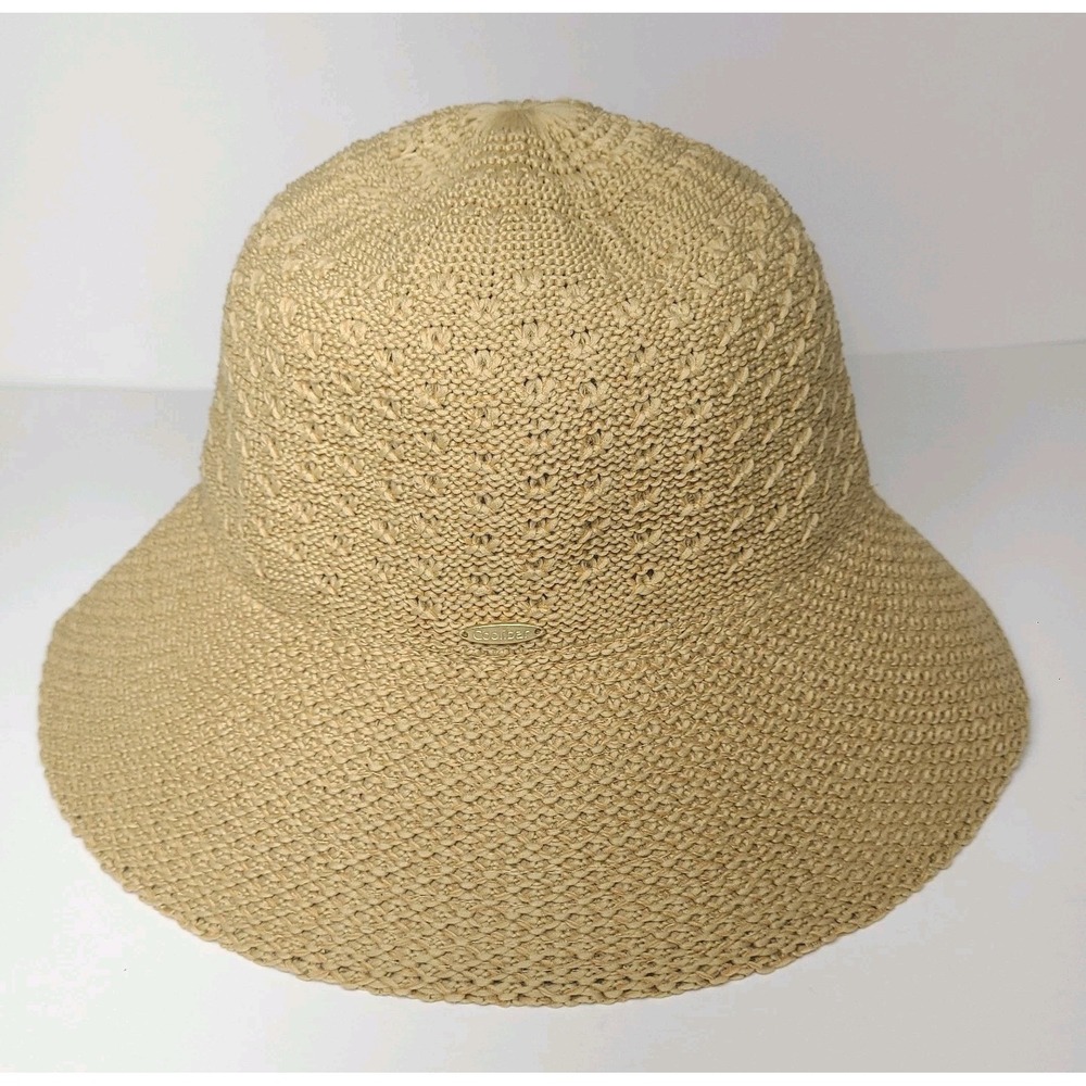 Coolibar Beige Crochet Sun Hat